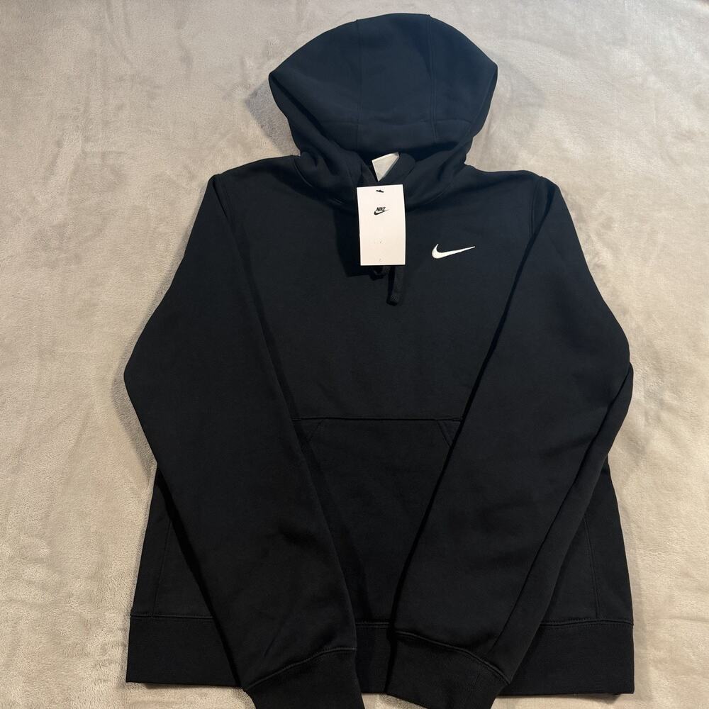 Nike Training Swoosh Hoodie Womens S Black Pullover Sweatshirt CJ1789-010 NEW